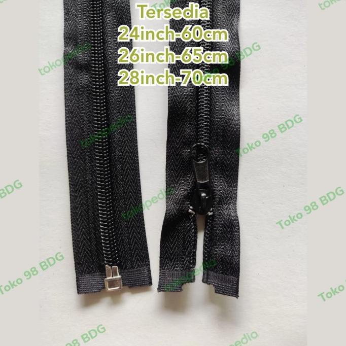 +%+%+%] resleting jaket coil hitam SJ lusinan