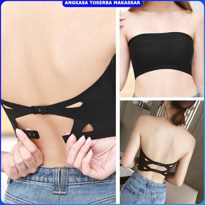 :::::::] Kemben SEAMLESS TANPA TALI Model Silang Belakang BH Bra Dalaman / BR09