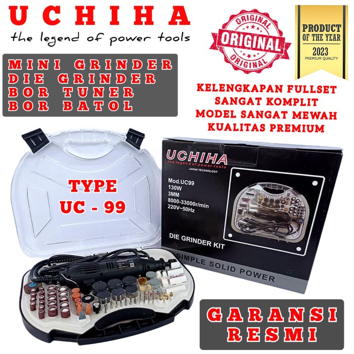 PROMO bor botol UCHIHA bor mini mesin gerinda mini bor tuner grinder