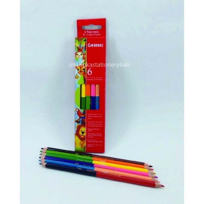 

best produk] PENSIL WARNA 2 SISI 7206 GREEBEL