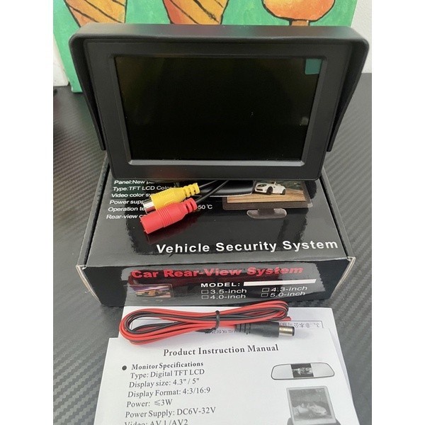 +%+%+%] Mini Monitor TV Desktop 4.3 / 5 inch Car Parking Display TFT LCD Color