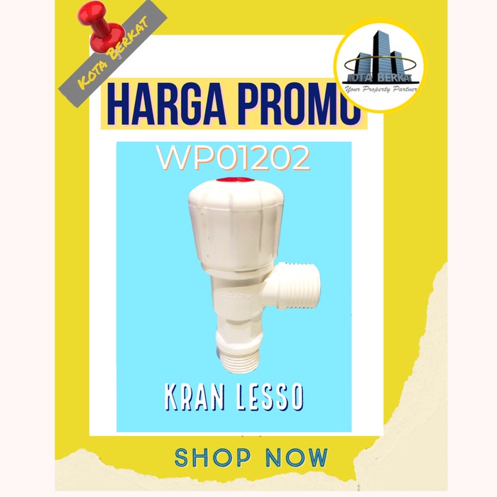 ] KRAN AIR SHOWER PVC MODEL PUTAR 1/2 IN LESSO / KRAN CABANG T PVC LESSO