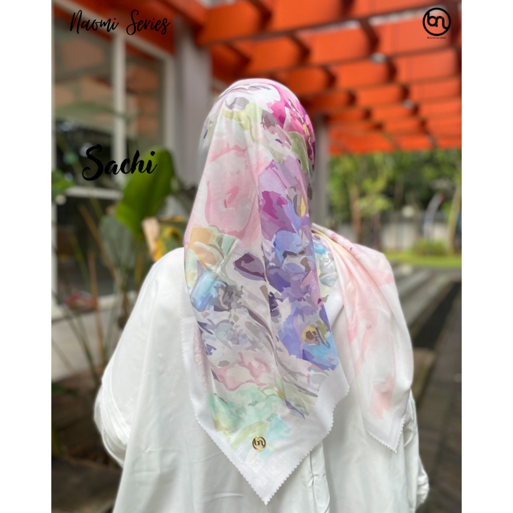 STYLISH HIJAB DAILY Sachi - Naomi Series I BNL Hijab I Hijab Brand No Label I Hijab Motif bunga I