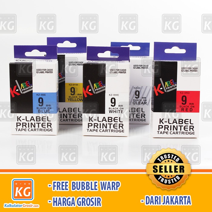 

SALE Kertas K Label Printer EZ Label 9 MM Compatible Casio Tape Cartridge Termurah