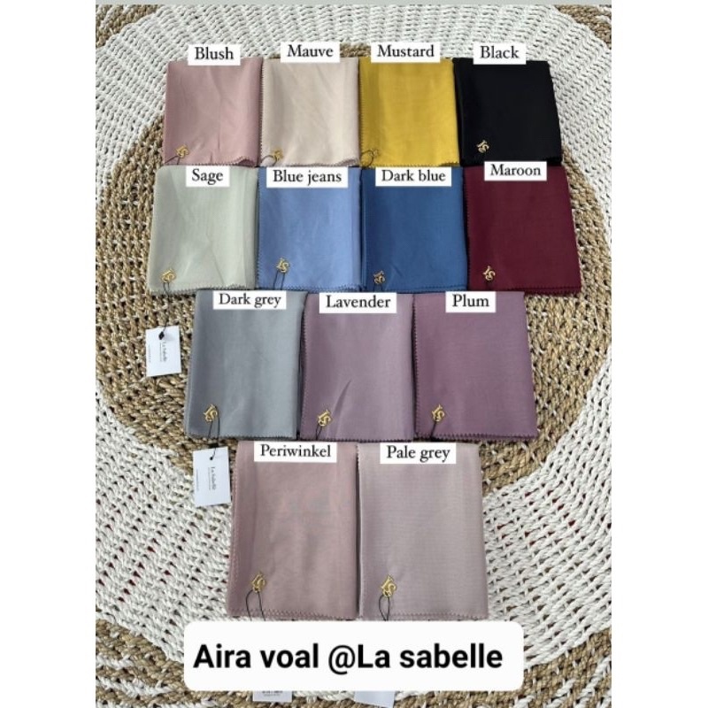 STYLISH HIJAB DAILY La Sabelle polos Original (Aira Voal )