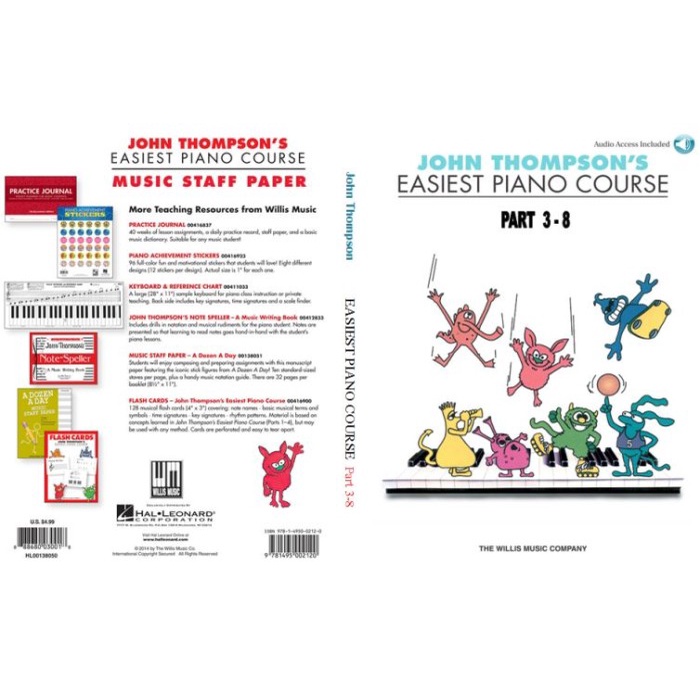 

Easiest piano course - Part 3, 4, 5, 6, 7 dan Part 8, John Thompson