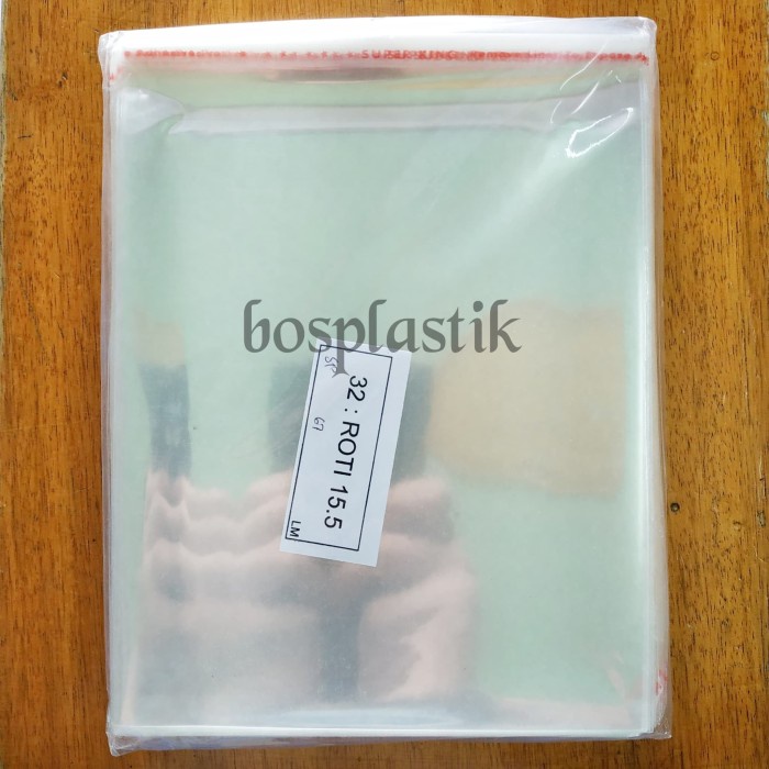 

Plastik Opp Lem/Seal Roti Uk 15.5X18(1 Pack Isi 500 Lembar)