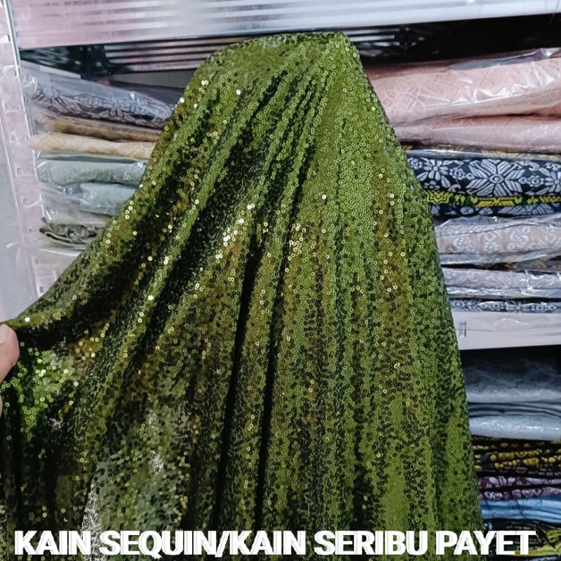 TERBARU KAIN SEQUIN/KAIN SERIBU PAYET/KAIN SEQUIN METERAN
