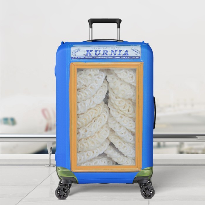 

Kerupuk - Kerupuk Kaleng Kurnia Sarung Koper / Pelindung Koper / Luggage Cover