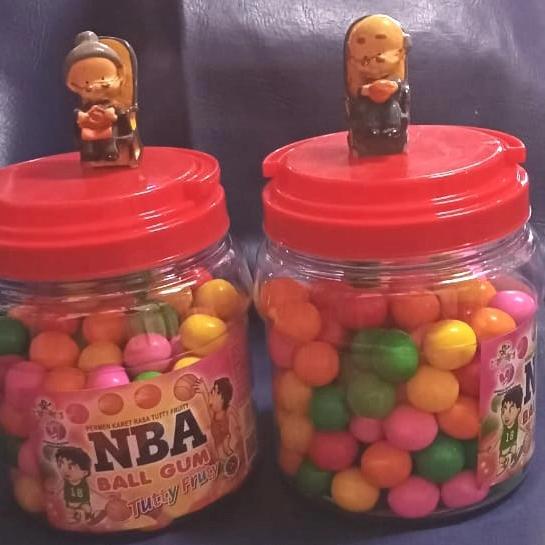 

rah Permen Karet bulat merk NBA, buble gum ball