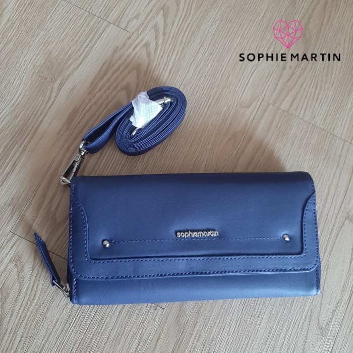 Dompet panjang selempang wanita Sophie Martin Paris MATILDA NAVY promo 100% ORIGINAL