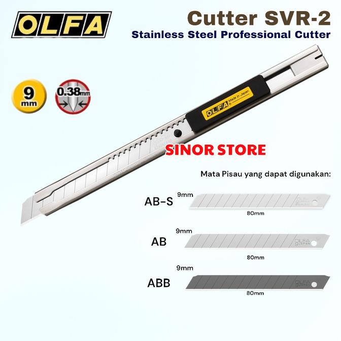 

roc Olfa Pisau Cutter SVR-2 9mm Snap-Off Blade