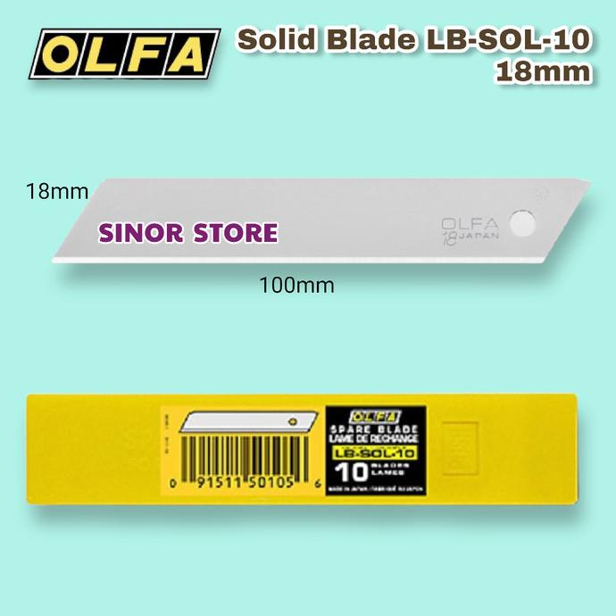 

roc Olfa Cutter REFILL LB-SOL-10 Solid Blade 18 mm 10 pcs Per Pack
