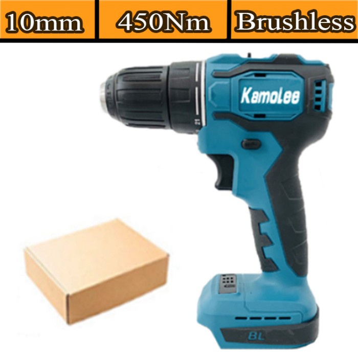 Kamolee 18V Mesin Bor Cordless 10Mm/13Mm/Elektrik Drill/Brushless