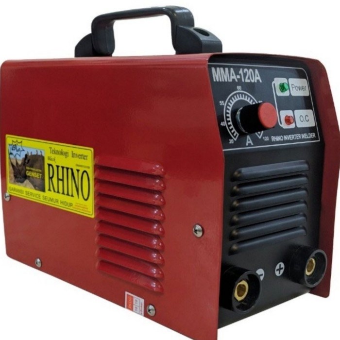 [Original] Mesin Las Rhino Mma 120A Merah 900Watt Berkualitas
