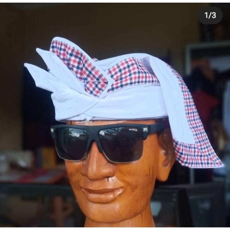 Cod Udeng Pecalang Putih Kombinasi/Udeng Bali/New Arrival Viral