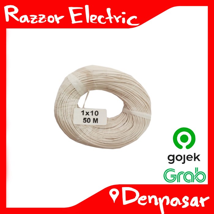 cusss order] Kabel Serabut kecil 1x10 50M - Per Meter - Putih