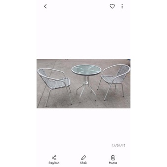 meja kursi taman meja kursi teras minimalis 1set