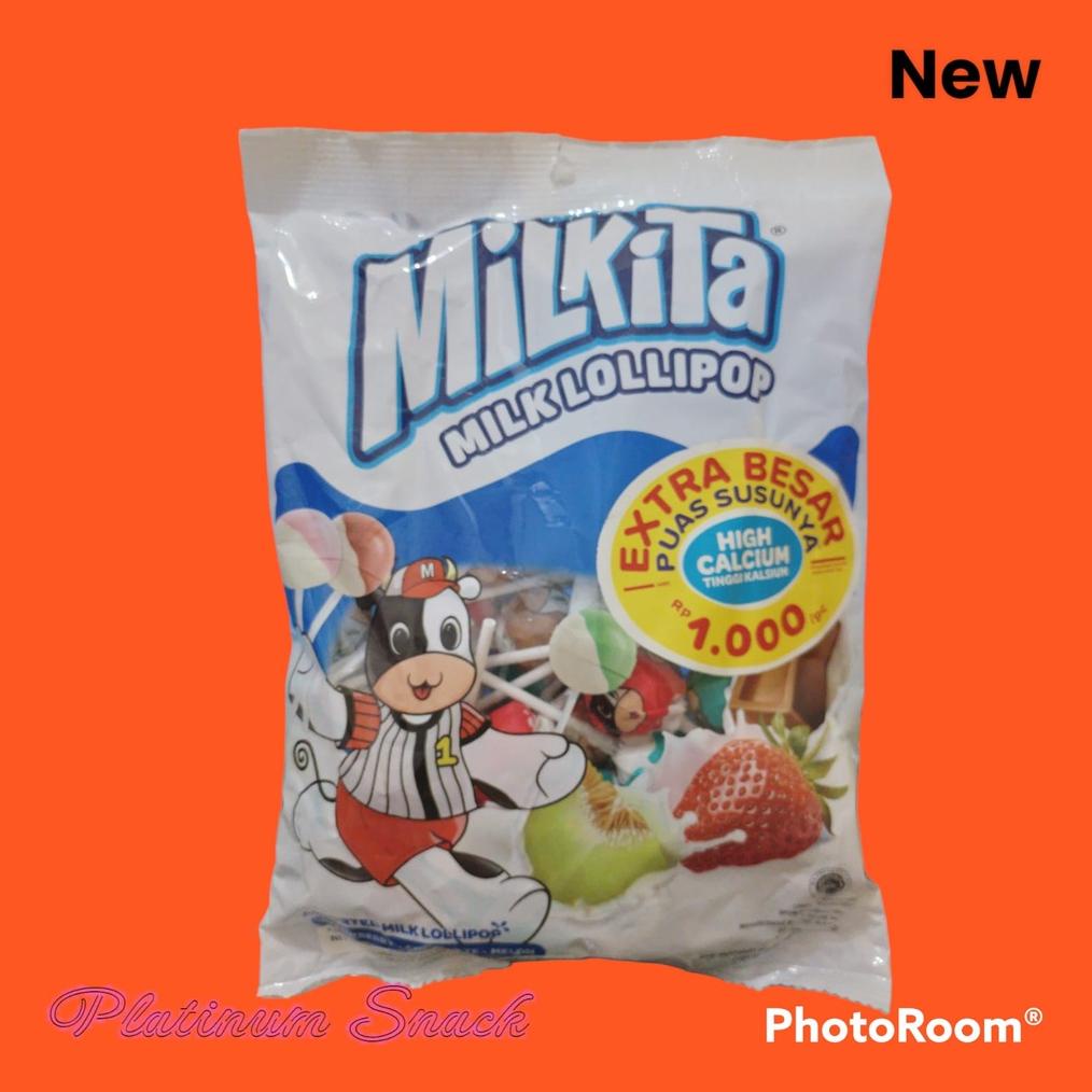 

NEW ARRIVAL MILKITA MILK LOLLIPOP REFILL MAX BARU 360 G | 1 BKS 40 PCS @ 9 G FULL DISCOUNT
