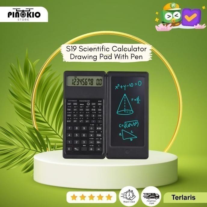 

S19 Scientific Calculator Drawing Pad With Pen - Kalkulator Pad