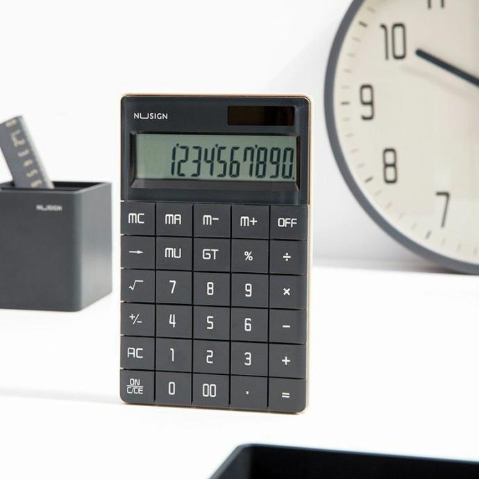 

Black Mini Calculator Portable Kalkulator Kerja Hitam Maximus Import