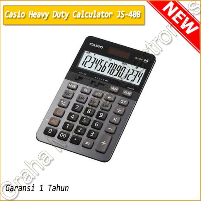 

Casio Heavy Duty Calculator JS-40B - Kalkulator Kantor Office JS 40 B