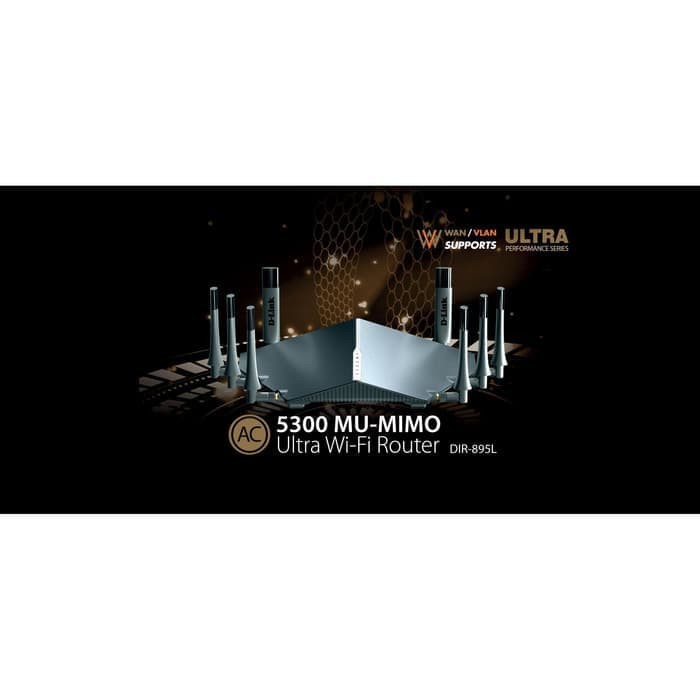 D-Link DIR-895L DLink AC5300 MU-MIMO Ultra WiFi Router DIR 895L Black