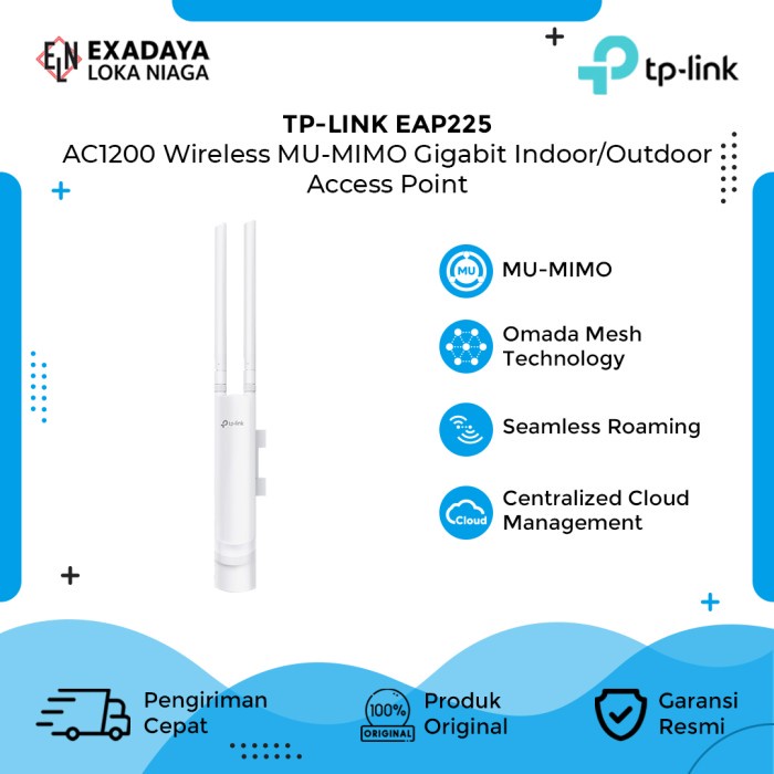 TP-Link EAP225 Outdoor AC1200 Wireless MU-MIMO Access Point Outdoor