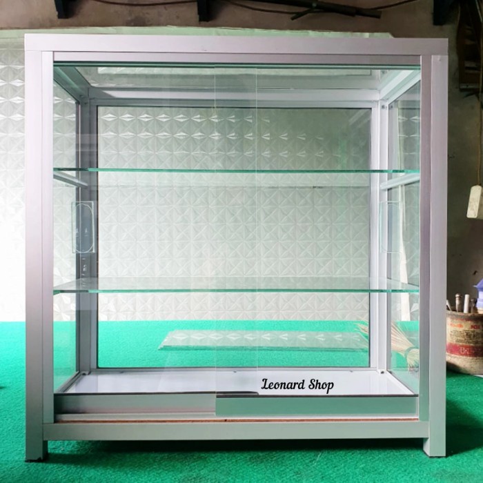 Terbaru Etalase Aluminium Kaca 50Cm Lemari Display Makanan Minuman Jus Buah Promo Terlaris