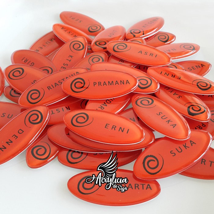 

\"\"\"\] Name Tag Acrylic + Fiber / Nama Dada Plastik + Fiber