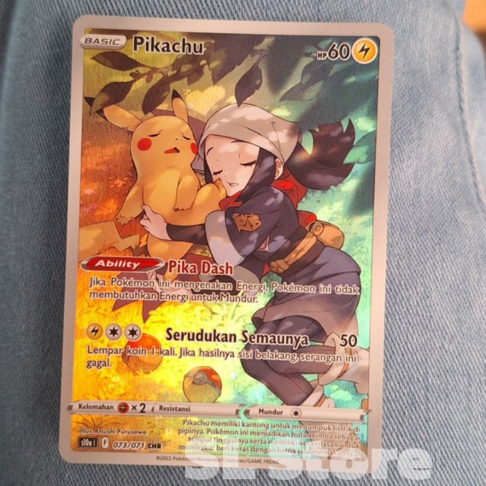 ✅COD Kartu Pokemon Pikachu Chr Tcg Limited