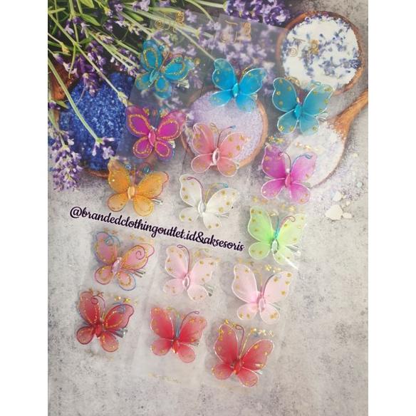 JEPITAN RAMBUT KUPU - KUPU GLITTER MINI / JEPIT RAMBUT KUPU KUPU ANAK / HAIRCLIP BUTTERFLY / JEPITAN