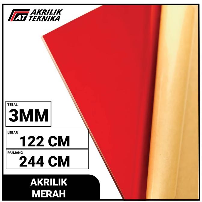 mit AKRILIK 122 X 244 MERAH 3MM LEMBARAN ACRYLIC BERKUALITAS