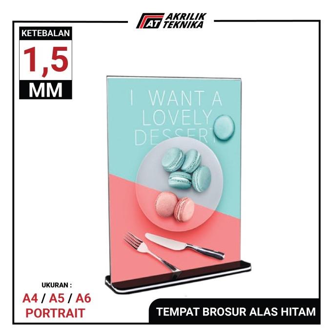

mit TENT HOLDER / TENT CARD / PAPAN NOMOR MEJA A6 ALAS HITAM UNIK