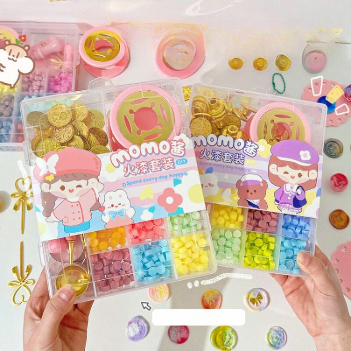 

Terbaru [Lbs] Wax Seal Set Momo Colorful Bead Lilin Segel Stampel Sealing Promo Terlaris