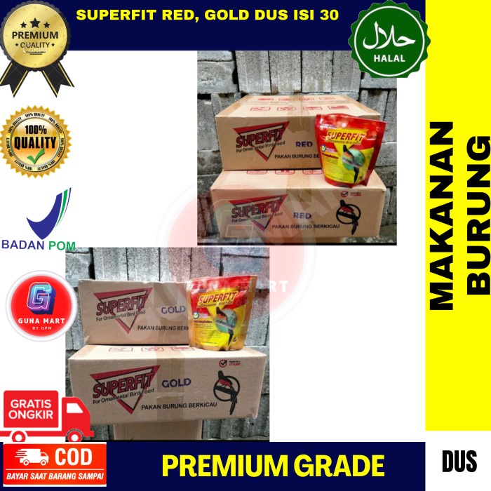 *#*#*#] Makanan Pakan Burung SUPERFIT Gold Harian Red Ternak Breeding Pur Dus