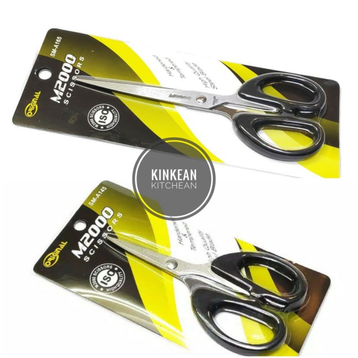 

] Gunting Kertas Stainless Steel M2000 BLACK / Kecil SM-A145 / Sedang SM