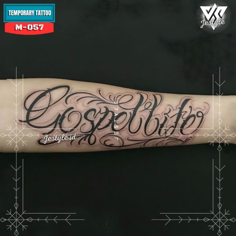 [M-057] Tato Temporer Temporary Tattoo tulisan