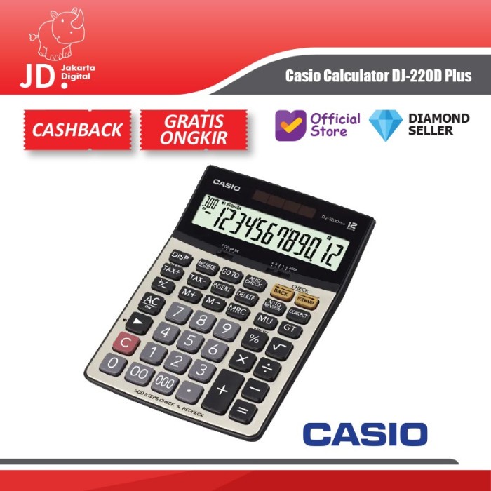 

Promo Casio Calculator Dj-220D Plus / Kalkulator Casio Dj-220D Plus
