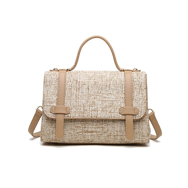 HANA Corry Sling Tweed Bag M3513 - Khaki ORIGINAL 100%