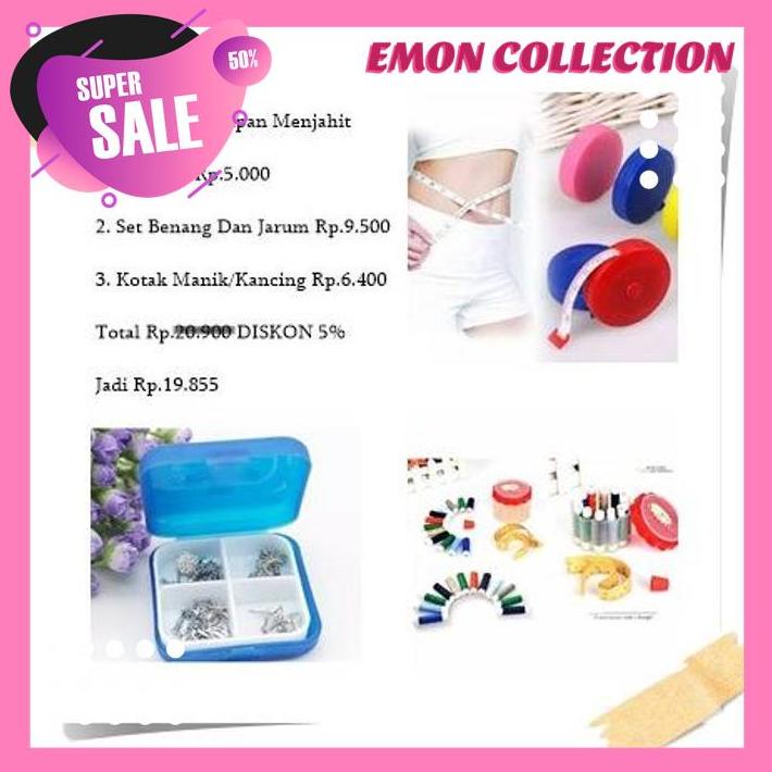 

PAKET PERLENGKAPAN MENJAHIT ISI 3 PRODUK AKSESORIS MENJAHIT !!!