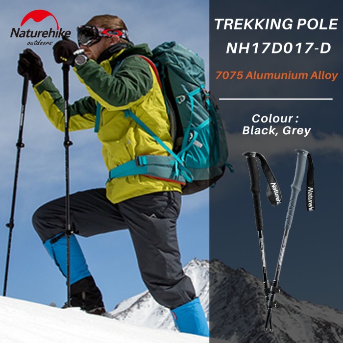 Promo Trekking Pole Naturehike Nh17D017-D Camping Tongkat Pendaki Alumunium