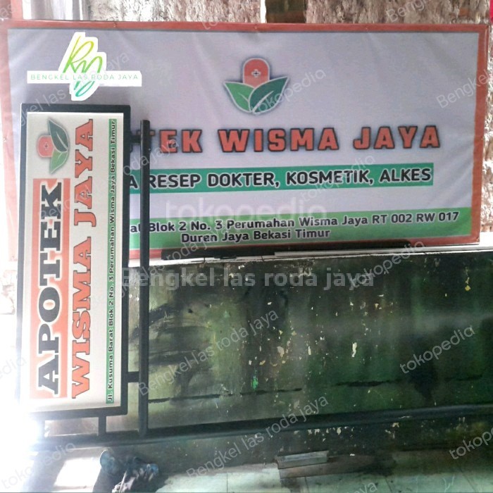 

Promo Plang Nama Toko Custom / Plang / Plang Apotek / Papan Nama / Spanduk