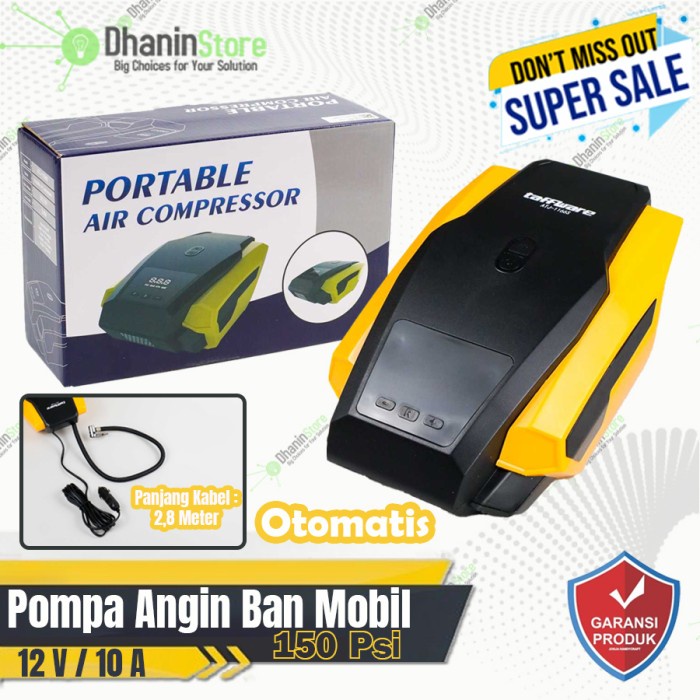 Promo Taffware Tire Inflator Pompa Angin Portable Mobil Elektrik Ban 150 Psi