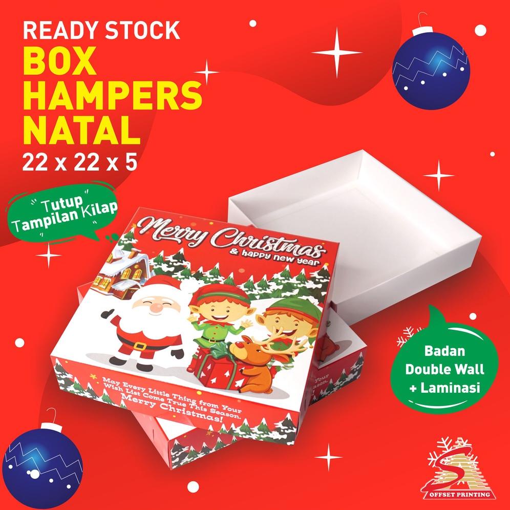 

[Terbaru] 22X22X5 Box Natal/Christmas Box/Christmas Hampers/Dus Natal Murah
