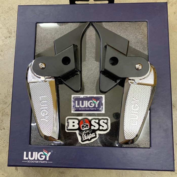 Terbatas Footstep Luigy Chrome Vespa Sprint Primavera Ori