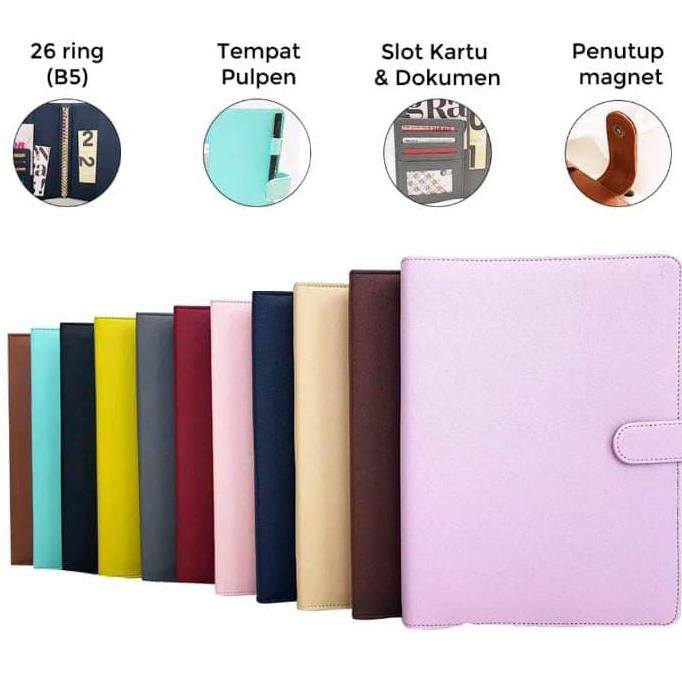 

Hot Sale - Binder Polos Eksklusif A5 20 Ring dan B5 26 ring Agenda Polos Eksklusif A5 Polos 20 Ring Binder A5 20 Ring ,.