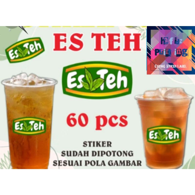 

Stiker Cuting Es Teh isi 60pcs Bisa COD