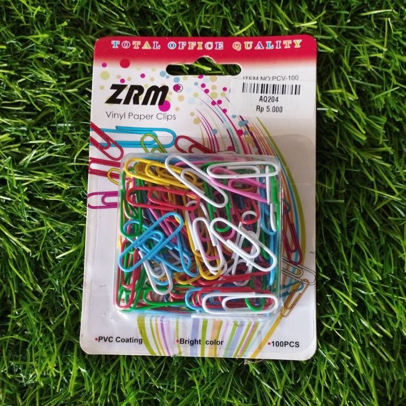 

Paper Clips Klip Kertas Vinyl Fullcolor ZRM Isi 100 pcs (AQ204)
