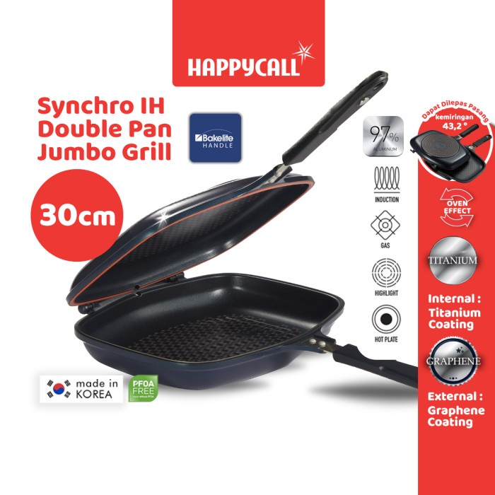 ✨New Ori Happycall Ih Synchro Double Pan Jumbo Grill V2 Terbatas